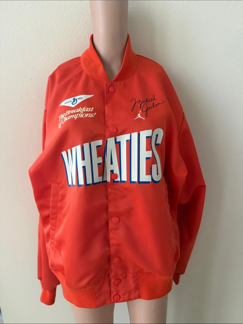 Jordan Orange Wheaties Graphic Bomber Jacket